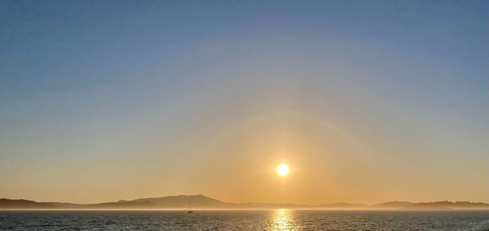 Picture of SF Bay toward Tiburon from Berkeley